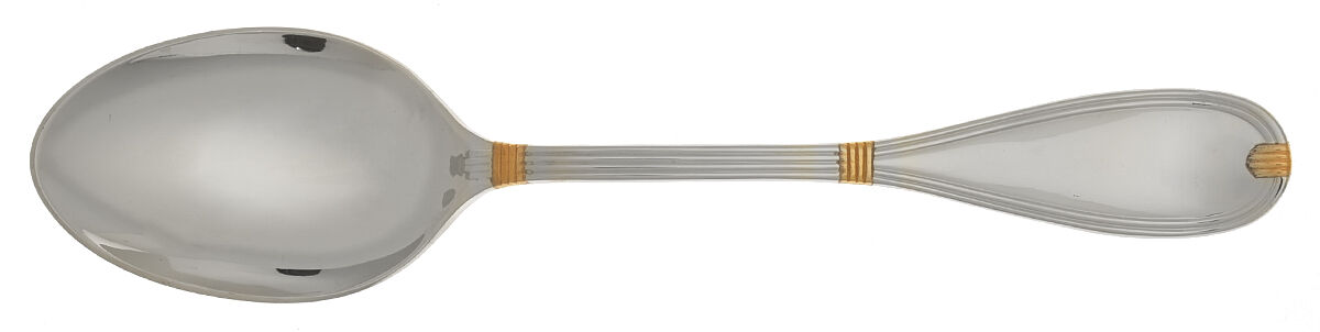 Antionette (Stainless, Gold Accent) Solid Serving Spoon by Christian Dior-1