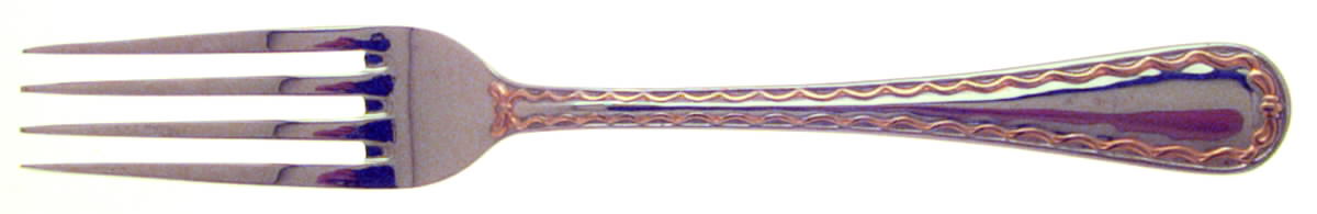Dior Ribbon Gold (Stainless, Gold Accent) Fork by Christian Dior-1
