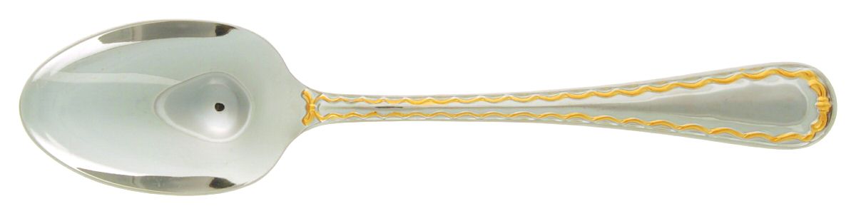 Dior Ribbon Gold (Stainless, Gold Accent) Place/Oval Soup Spoon by Christian Dior-1