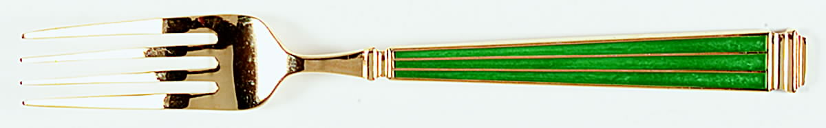 Regence-Malachite (Gold Electroplate) Fork by Christian Dior-1