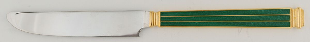 Regence-Malachite (Gold Electroplate) New French Solid Knife by Christian Dior-1