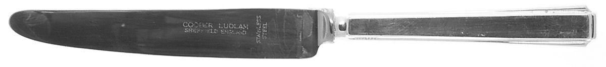 Harley (Silverplate) Dessert Knife with Stainless Blade by Cooper Ludlam-1