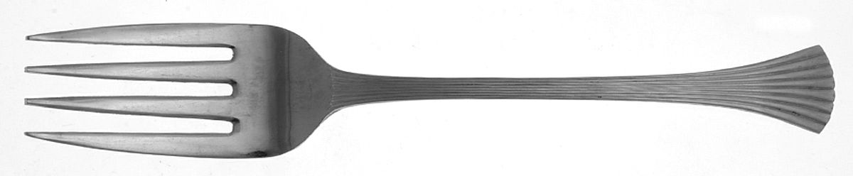 CLF17 (STAINLESS) Medium Solid Cold Meat Serving Fork by The Cellar(Flatware)-1