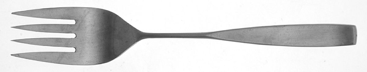 CLF19 (STAINLESS) Medium Solid Cold Meat Serving Fork by The Cellar(Flatware)-1