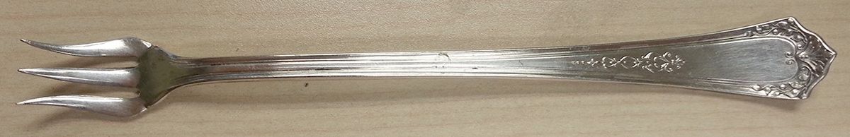 Three (Silverplate) Cocktail/Seafood Fork by Continental Silverplate-1