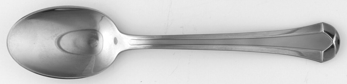 Louxor Contrast (Stainless, Frosted Accents) Place/Oval Soup Spoon by Jean Couzon-1