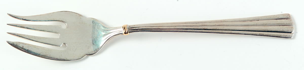 Des Must (Sterling, Gold Accent) Individual Salad Fork by Cartier-1