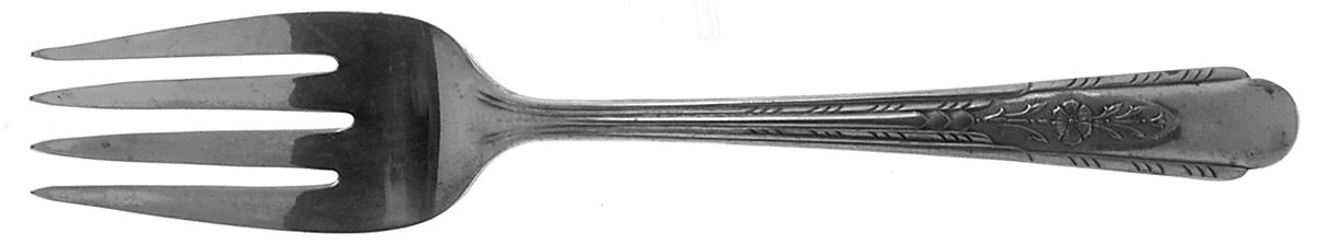 Crosby (Silverplate, 1935) Medium Solid Cold Meat Serving Fork by Crosby Silver-1