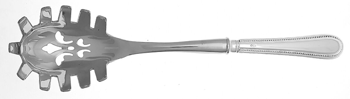 Bead (Sterling) Pasta Server with Stainless Bowl HC by R. Carrs (England)-1