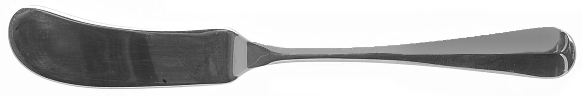 Rattail (Sterling) Flat Handle Butter Spreader by R. Carrs (England)-1