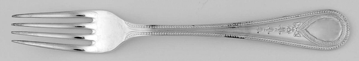Victorian Bead (Sterling) Individual Salad Fork by R. Carrs (England)-1