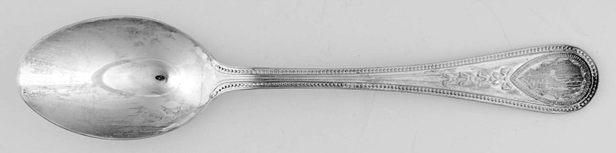 Victorian Bead (Sterling) Tablespoon (Serving Spoon) by R. Carrs (England)-1