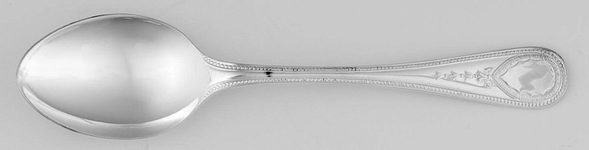 Victorian Bead (Sterling) Teaspoon by R. Carrs (England)-1