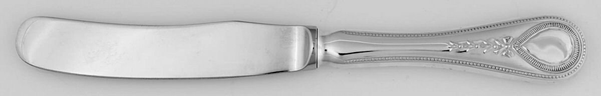 Victorian Bead (Sterling) Hollow Handle Master Butter Knife by R. Carrs (England)-1