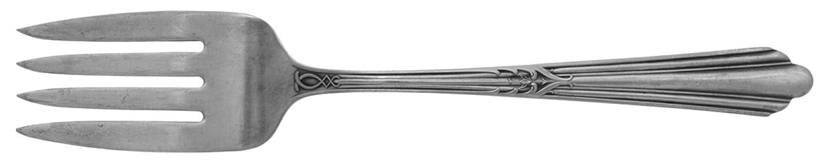 CSI1 (SILVERPLT) Medium Solid Cold Meat Serving Fork by Caroline-1
