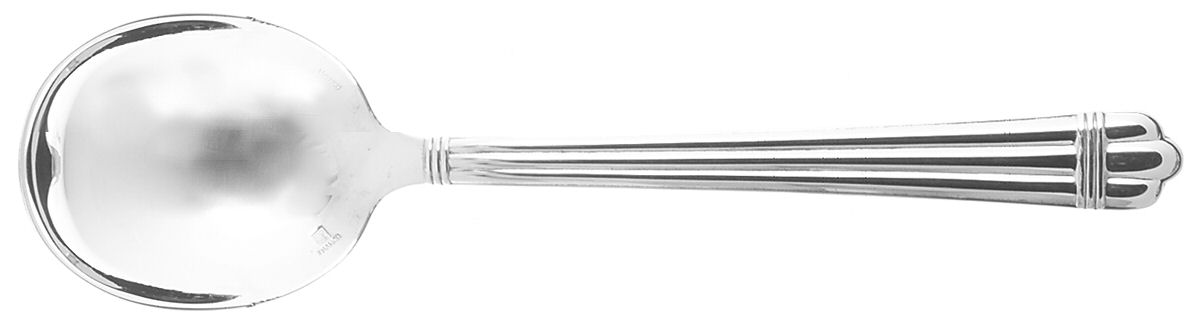 Aria (Silverplate, 1984) Round Bowl Soup Spoon (Cream Soup) by Christofle France-1