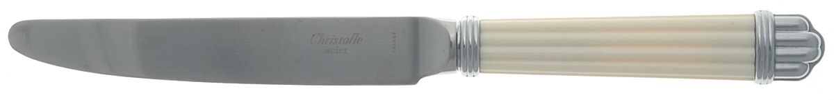 Aria-Ivory (Stainless) Dessert Knife with Stainless Blade by Christofle France-1