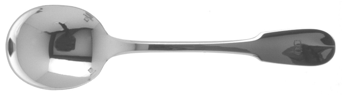 Cluny (Silverplate, 1963) Round Bowl Soup Spoon (Cream Soup) by Christofle France-1