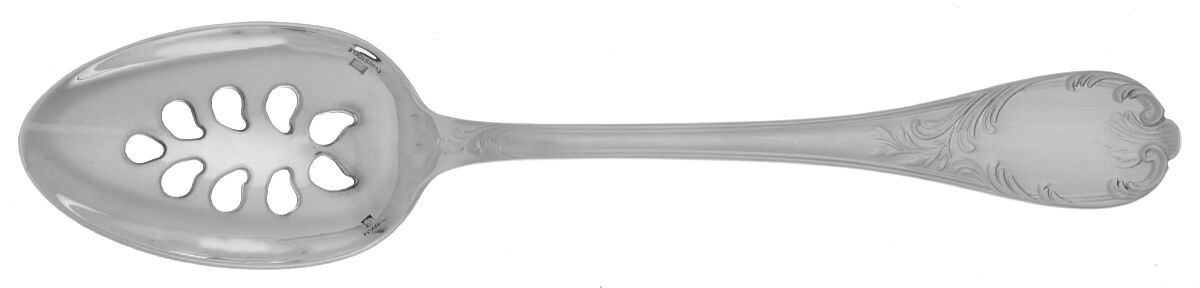 Marly (Silverplate, Satin Handle) Pierced Tablespoon (Serving Spoon) HC by Christofle France-1
