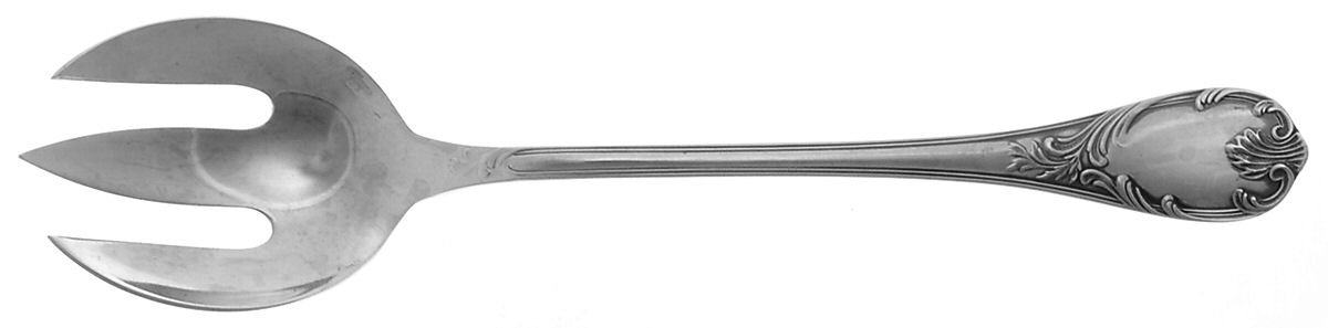 Marly (Silverplate, Satin Handle) Solid Salad Serving Fork by Christofle France-1