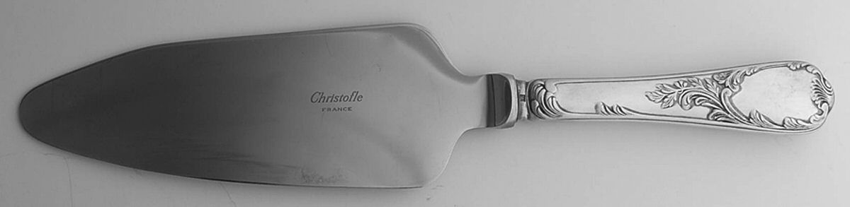 Marly (Silverplate, Satin Handle) Pie Server with Stainless Blade by Christofle France-1