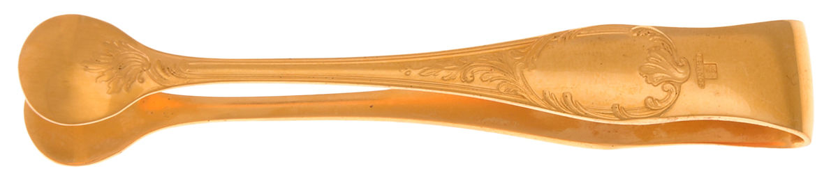 Marly (Gold Electroplate) Small Sugar Tongs by Christofle France-1