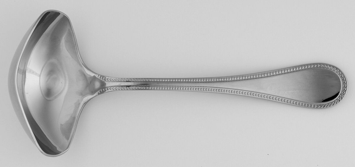 Mimosa (Stainless, Glossy) Solid Gravy Ladle by Christofle France-1