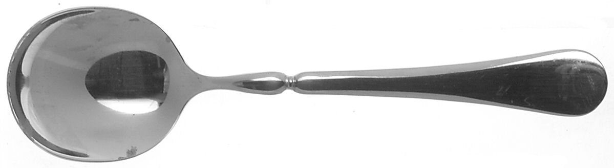 Oasis (Stainless-Glossy) Round Bowl Soup Spoon (Cream Soup) by Christofle France-1