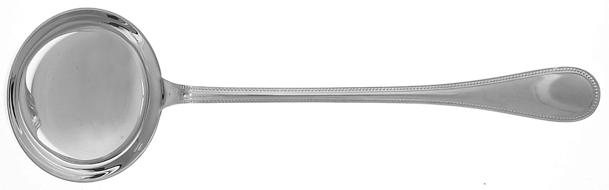 Perles (Sterling) Solid Soup Ladle by Christofle France-1