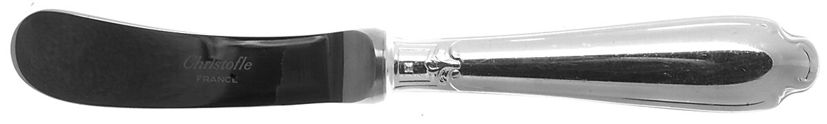 Pompadour (Silverplate) Butter Spreader Hollow Hdl-Paddle/Stainless Blade by Christofle France-1