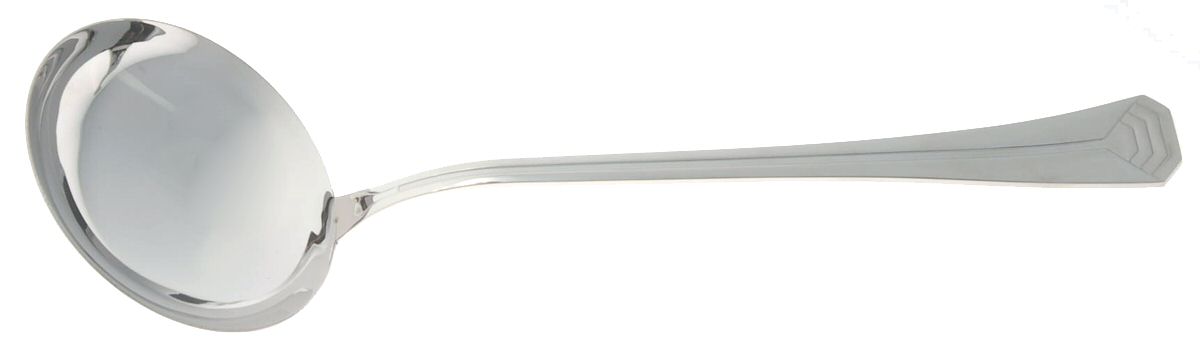 Pyramis (Stainless) Solid Soup Ladle by Christofle France-1