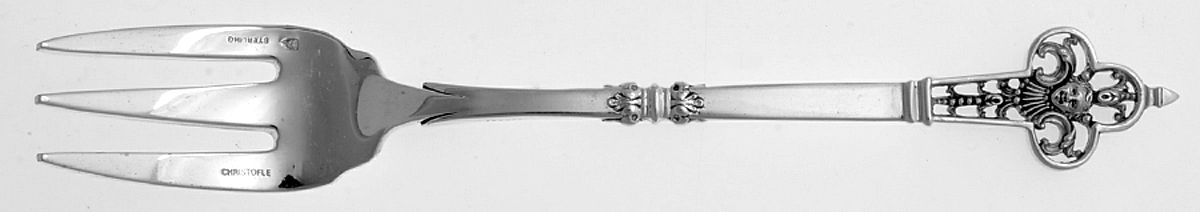 Renaissance (Sterling, 1991) Pastry Fork by Christofle France-1