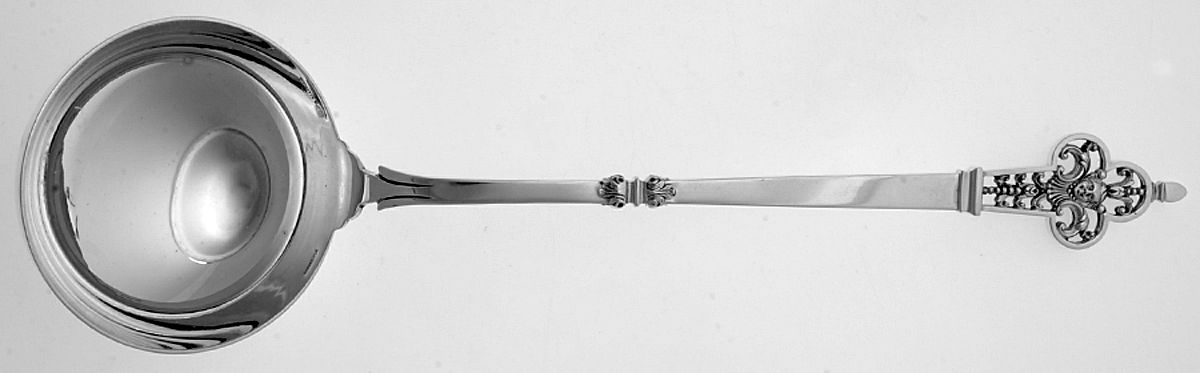 Renaissance (Sterling, 1991) Solid Soup Ladle by Christofle France-1