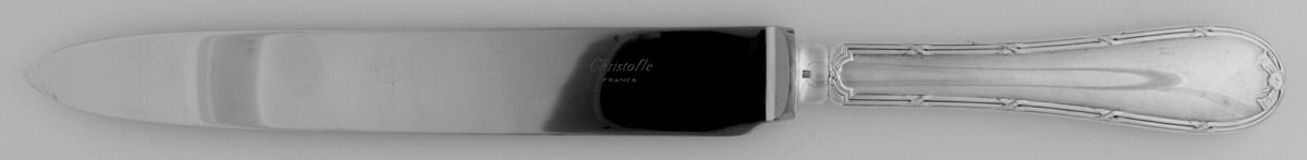 Rubans (Silverplate, 1926) Large Stainless Blade Roast Carving Knife by Christofle France-1