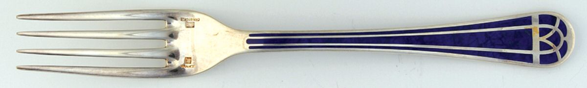 Talisman-Blue (Silverplate, 1995) Fork by Christofle France-1