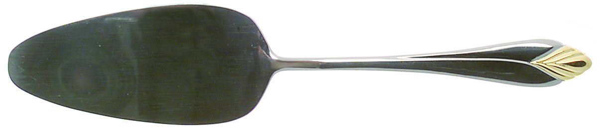 Concord-Gold Accent (Stainless, Gold Accent) All Stainless Pie Server by Cuisinart Flatware-1