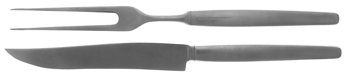 Linden (Stainless) Large 2-Piece Roast Carving Set w/Stainless Blade by C Hugo Pott-1