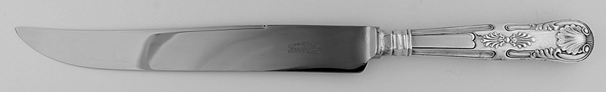 English King (Silverplate) Large Stainless Blade Roast Carving Knife by Cooper Bros & Sons-1