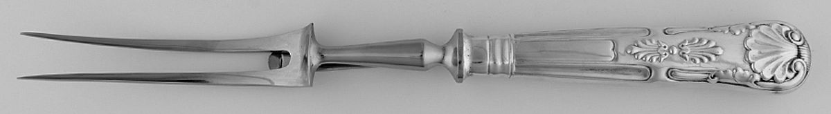 English King (Silverplate) Large Stainless-Prong Roast Carving Fork by Cooper Bros & Sons-1