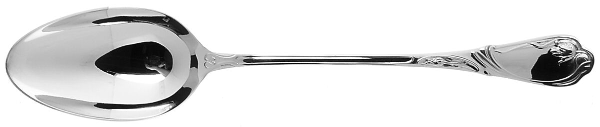 Tulipe (Silverplate) Solid Serving Spoon by Chambly-1