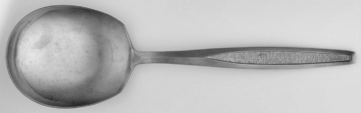 CUD3 (Stainless) Solid Smooth Casserole Spoon by Custom Design-1