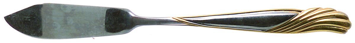 Gold Florentine Flat Handle Master Butter Knife by Cambridge Silver-1