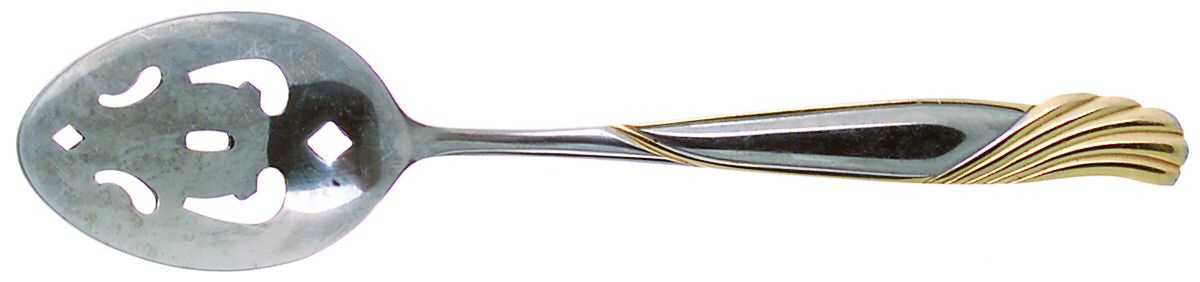 Gold Florentine Pierced Tablespoon (Serving Spoon) by Cambridge Silver-1