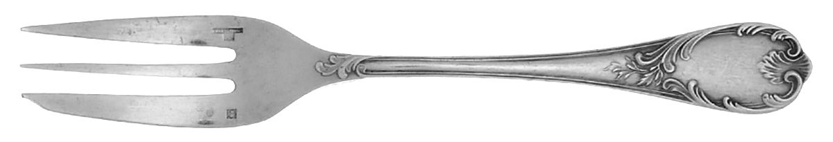 Marly (Silverplate, 1890, Glossy Handle) Pastry Fork by Christofle France-1