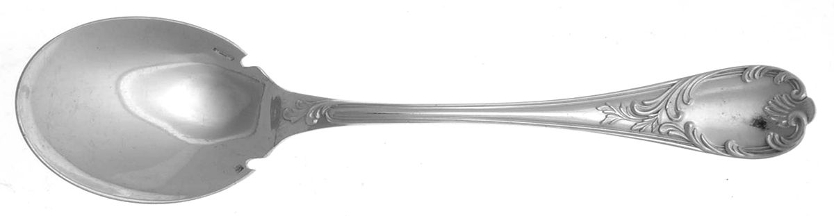 Marly (Silverplate, 1890, Glossy Handle) Large Sherbet Spoon by Christofle France-1