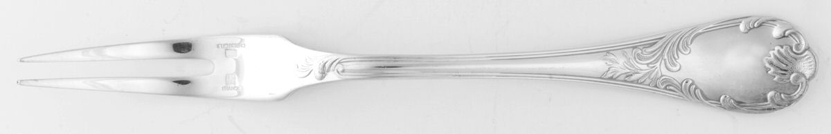 Marly (Silverplate, 1890, Glossy Handle) Snail Fork by Christofle France-1