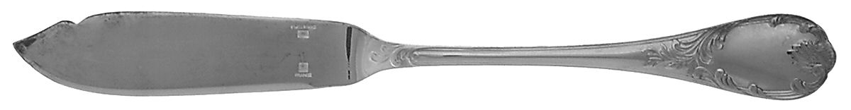 Marly (Silverplate, 1890, Glossy Handle) Individual Solid Fish Knife by Christofle France-1