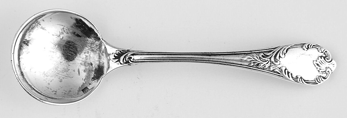 Marly (Silverplate, 1890, Glossy Handle) Individual Salt Spoon by Christofle France-1