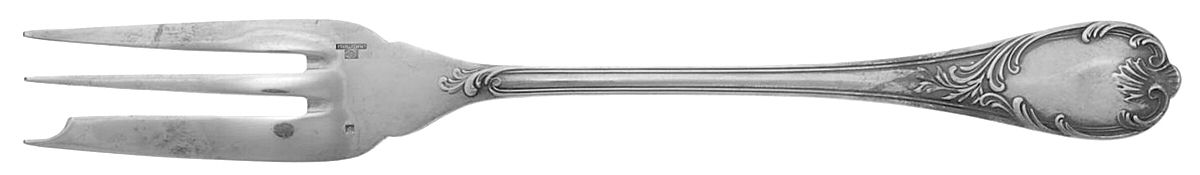 Marly (Silverplate, 1890, Glossy Handle) Fork-Pastry by Christofle France-1