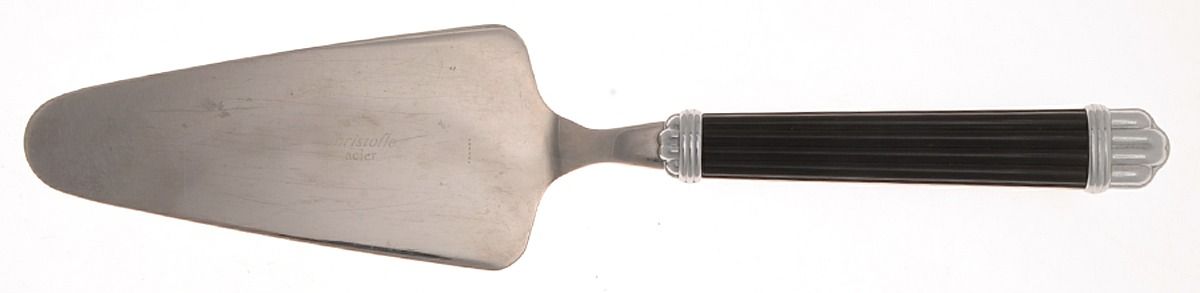 Aria-Black (Stainless) Pie Server with Stainless Blade by Christofle France-1